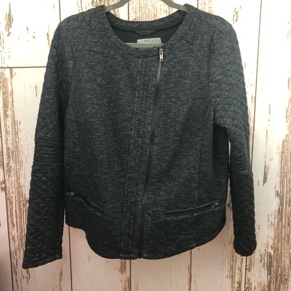 Ruff Hewn Jacket, Size Large, quilted sleeves. In excellent condition!!